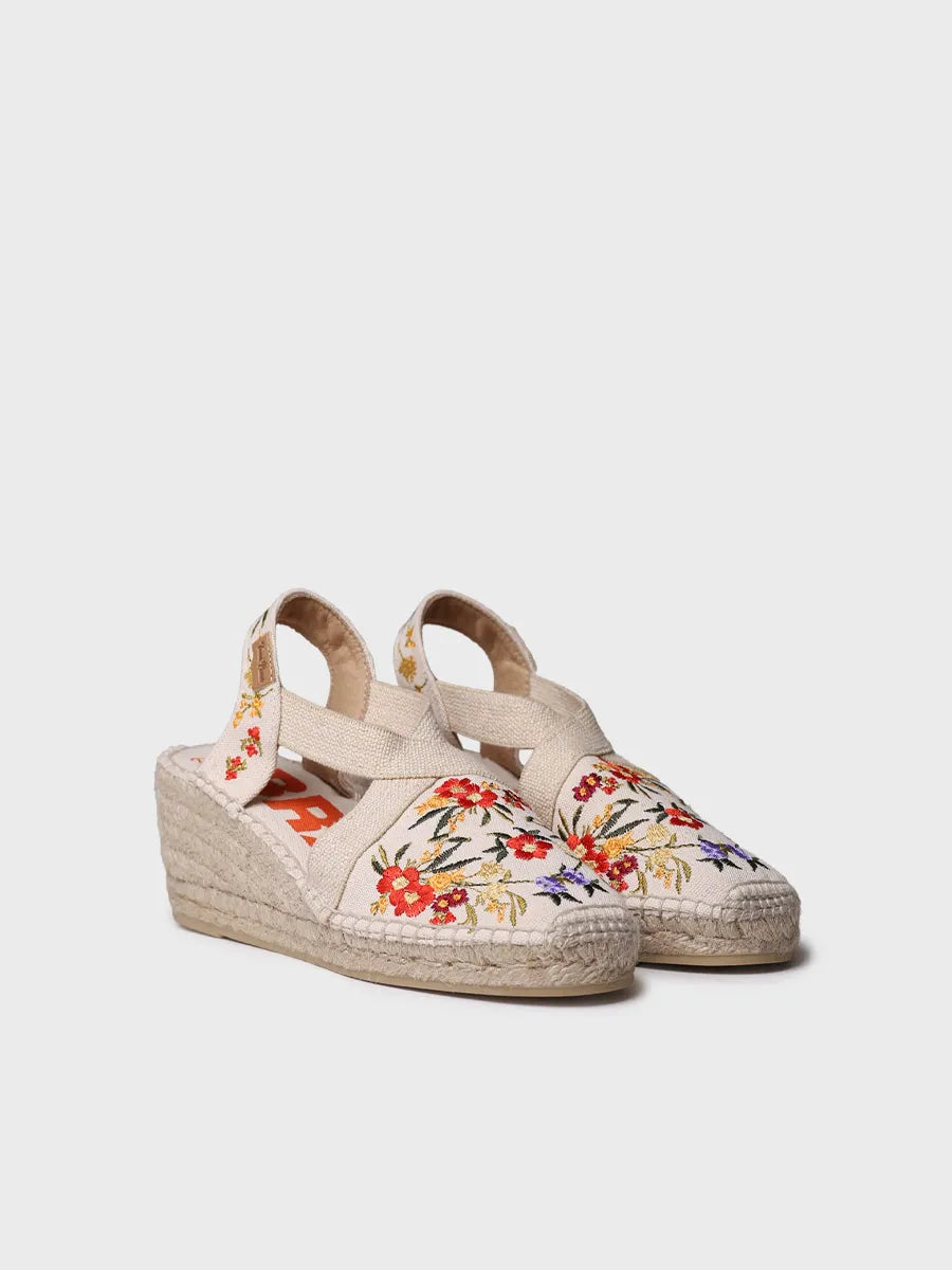 Toni Pons Montjoi espadrilles coton brodé vegan