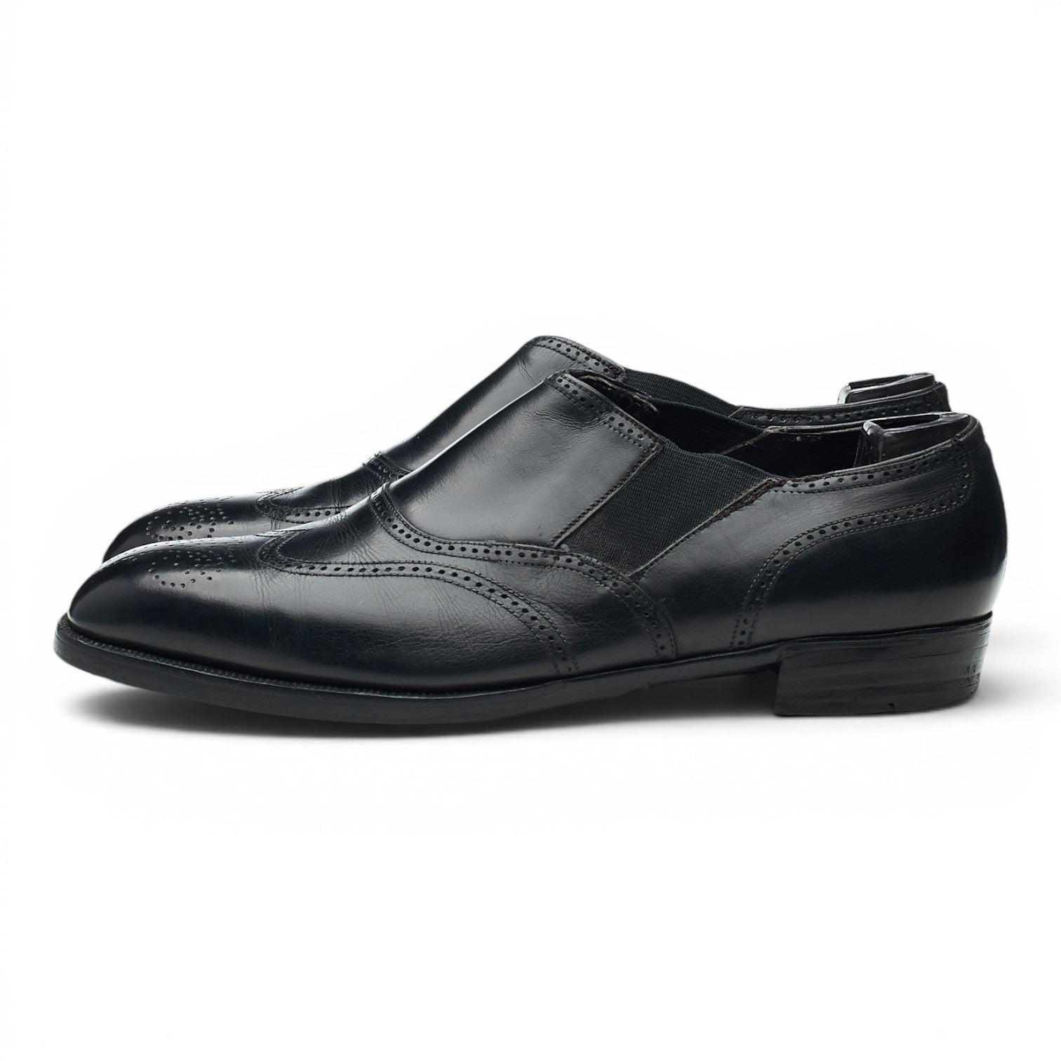 George Cleverley Lazyman mocassin cuir noir UK 6,5