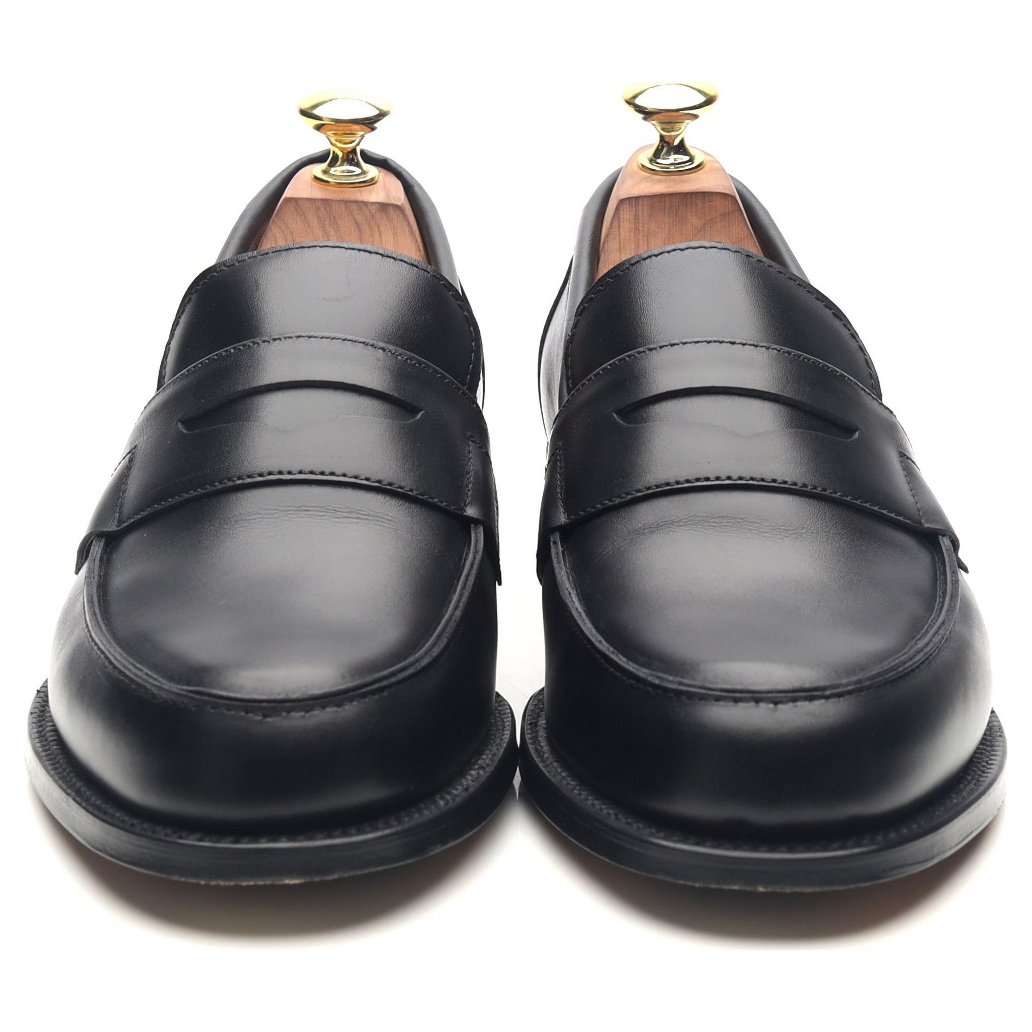 Grenson Epsom mocassin cuir noir pointure UK 7 cousu Goodyear