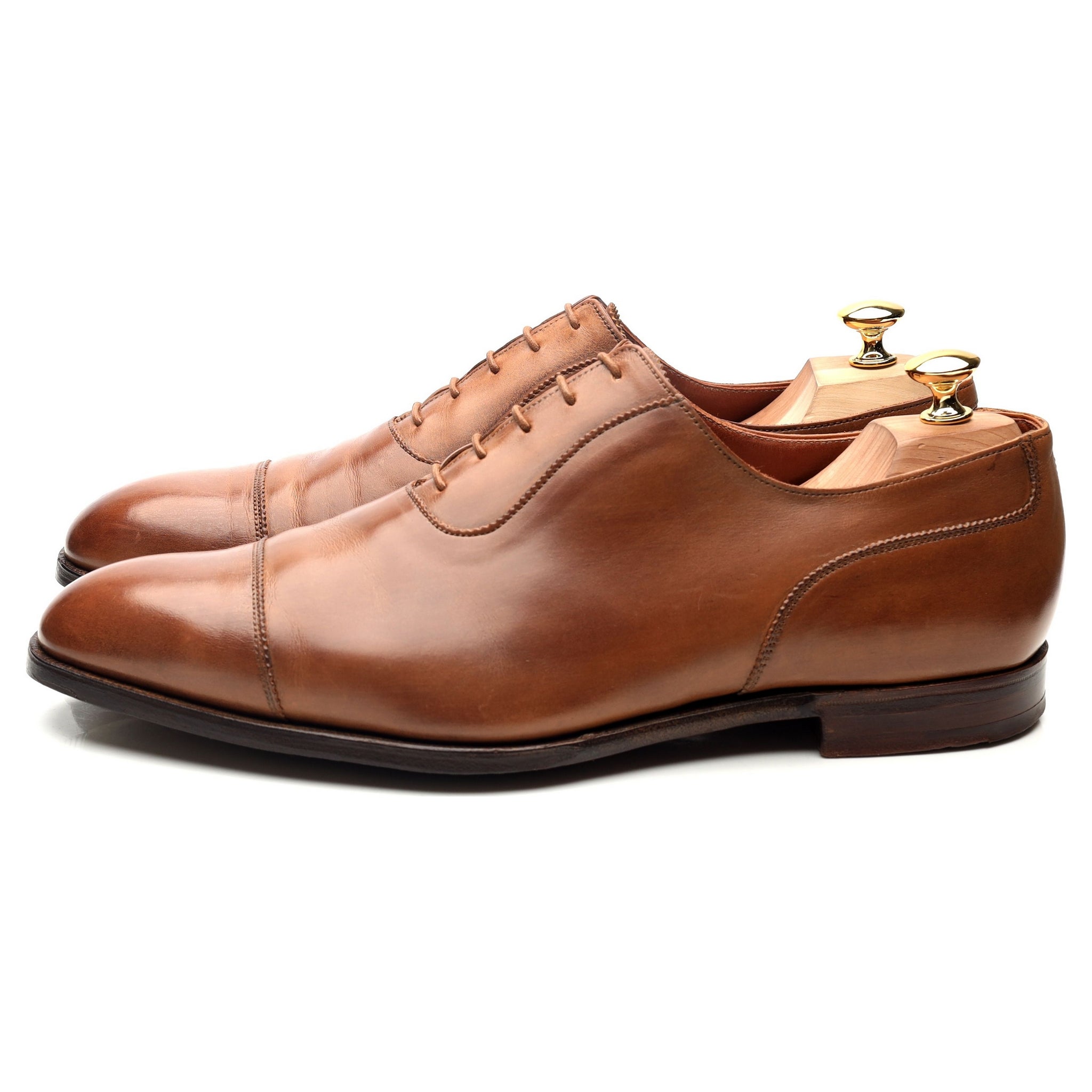Crockett & Jones Egerton oxford cuir marron UK 11 patiné