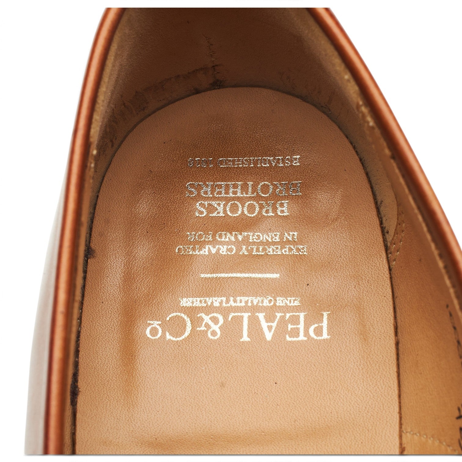 Peal & Co. mocassins cuir marron clair UK 8.5