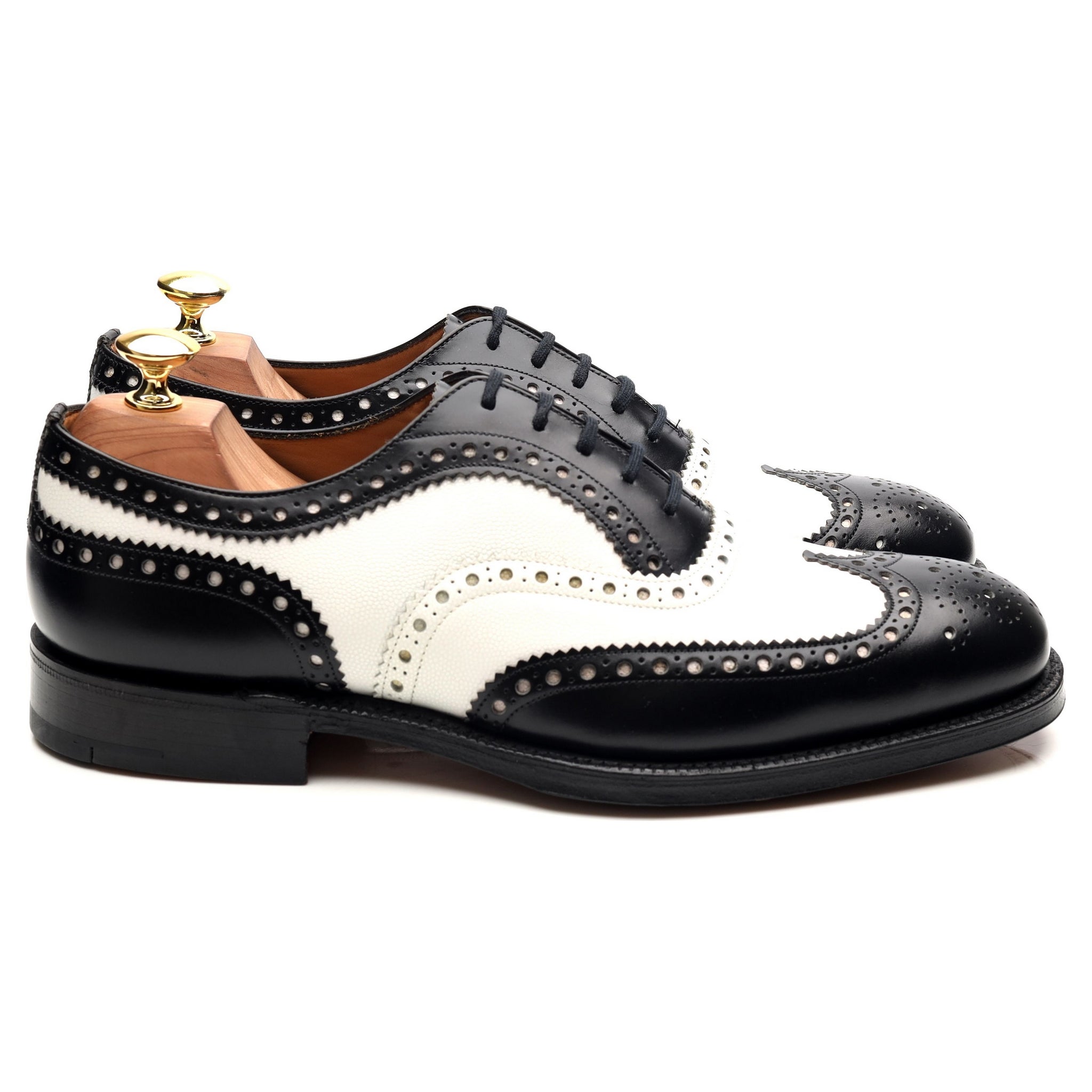 Church's Barlow derby cuir noir blanc UK 8