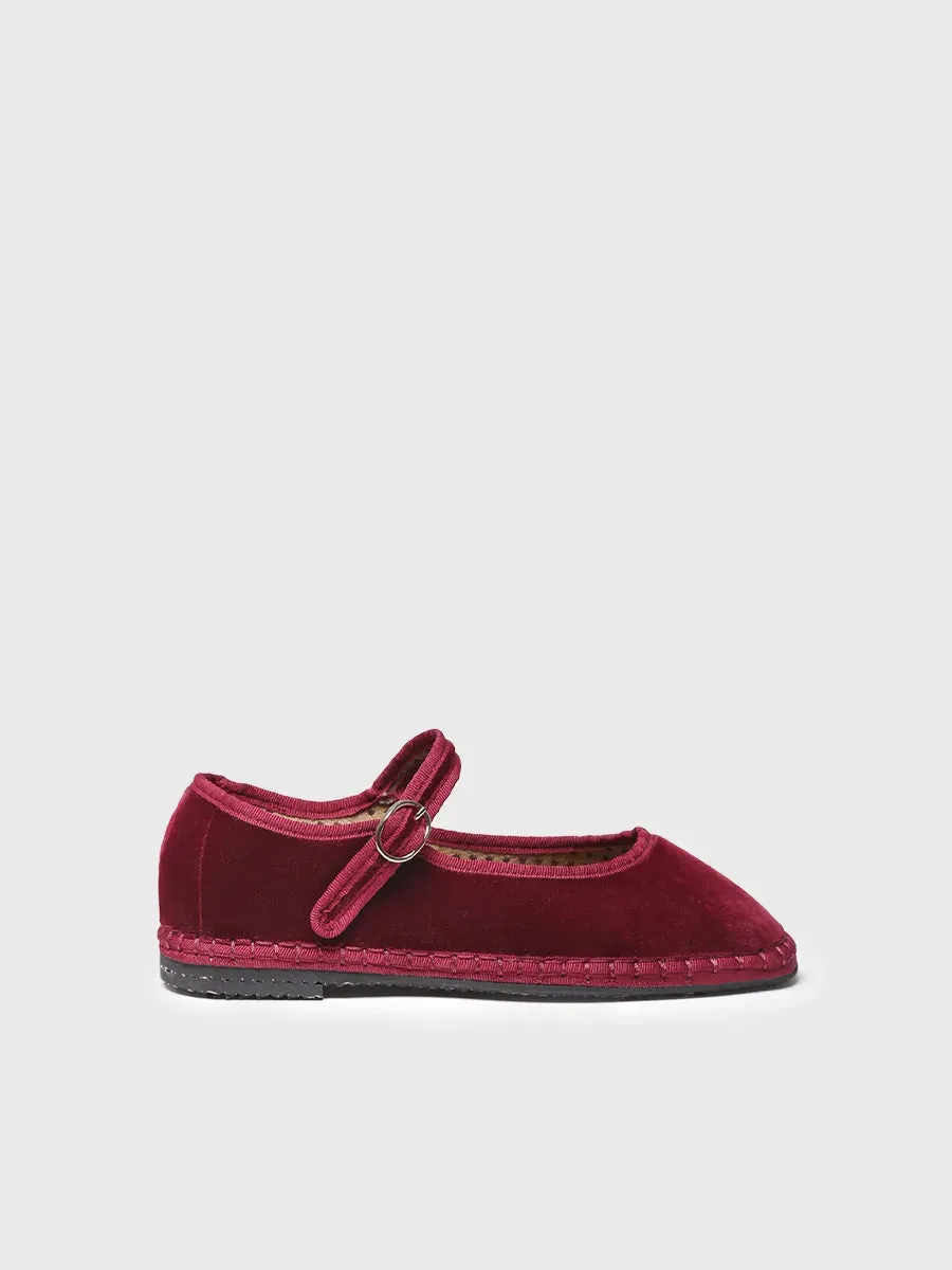 Toni Pons Cloe babies velours bordeaux plates