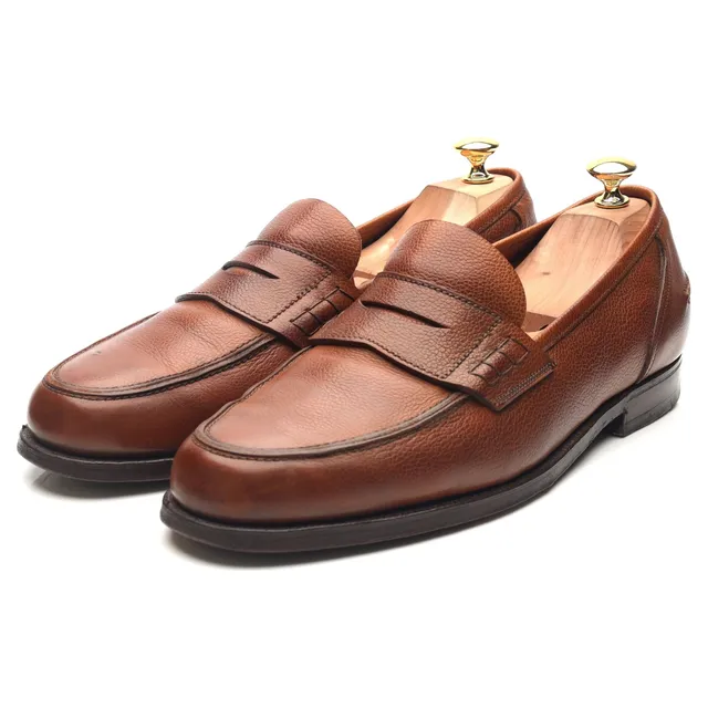 Crockett & Jones mocassins cuir marron UK 11 grainé