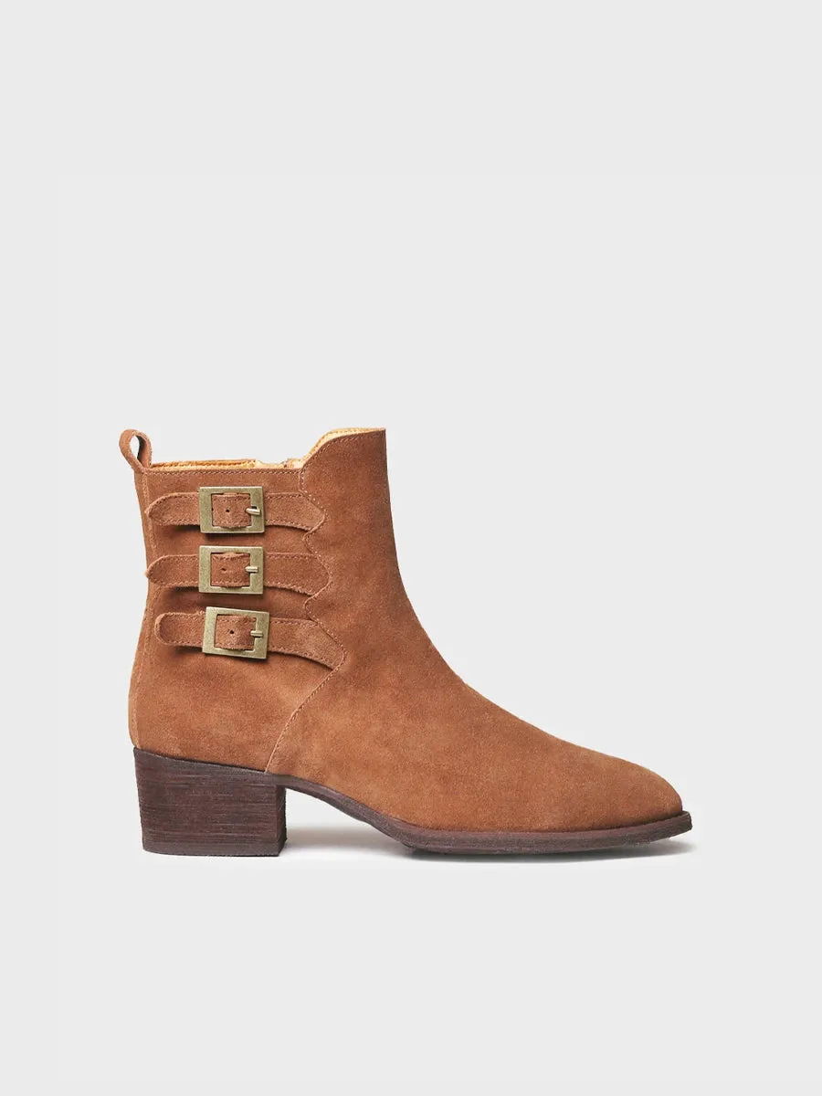 Toni Pons Palencia-SY bottine femme suède boucles talon 4 cm