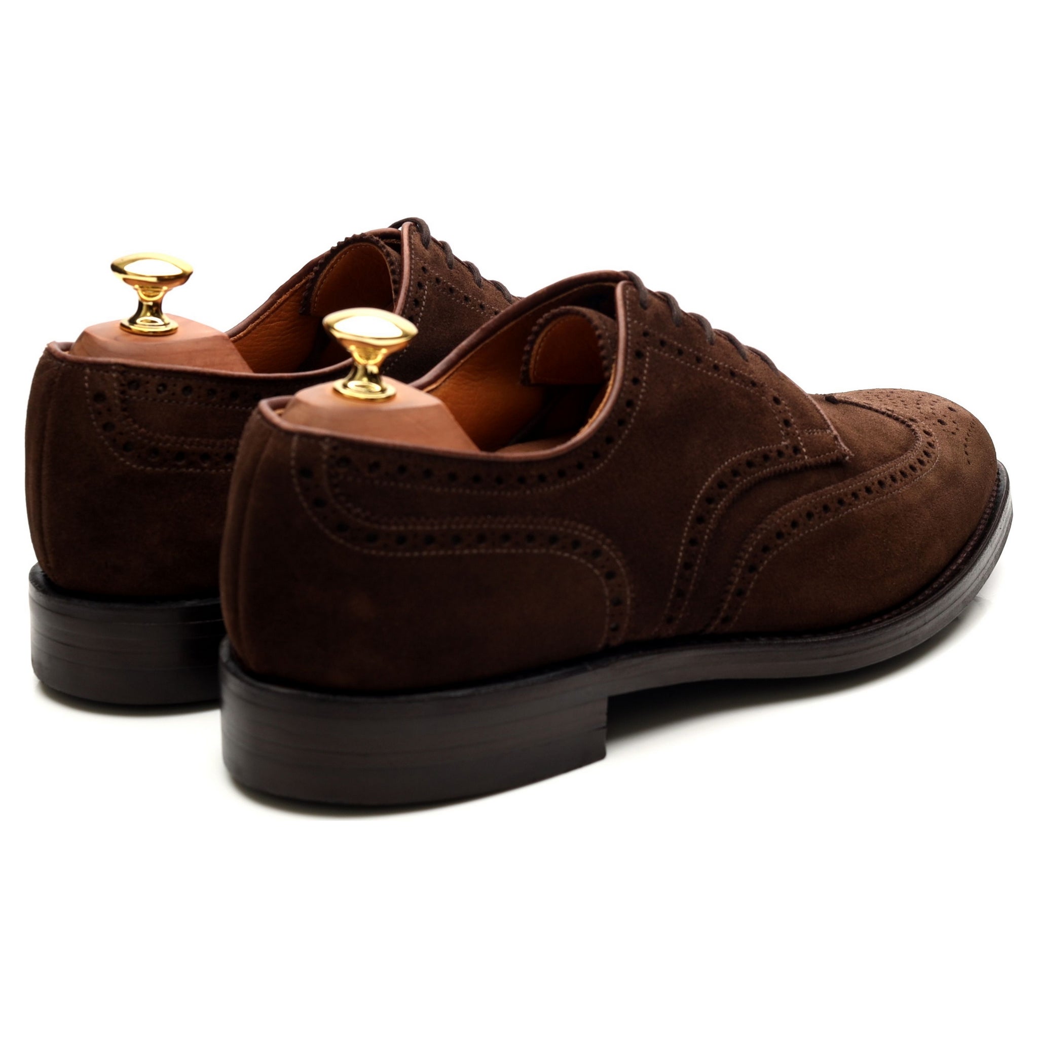 Crockett & Jones Cardiff derbies daim marron UK 9