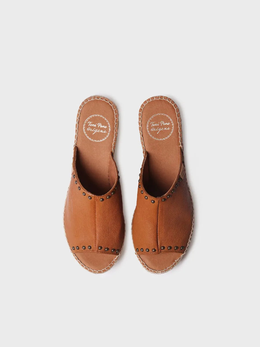 Toni Pons Modena mule cuir compensee clous