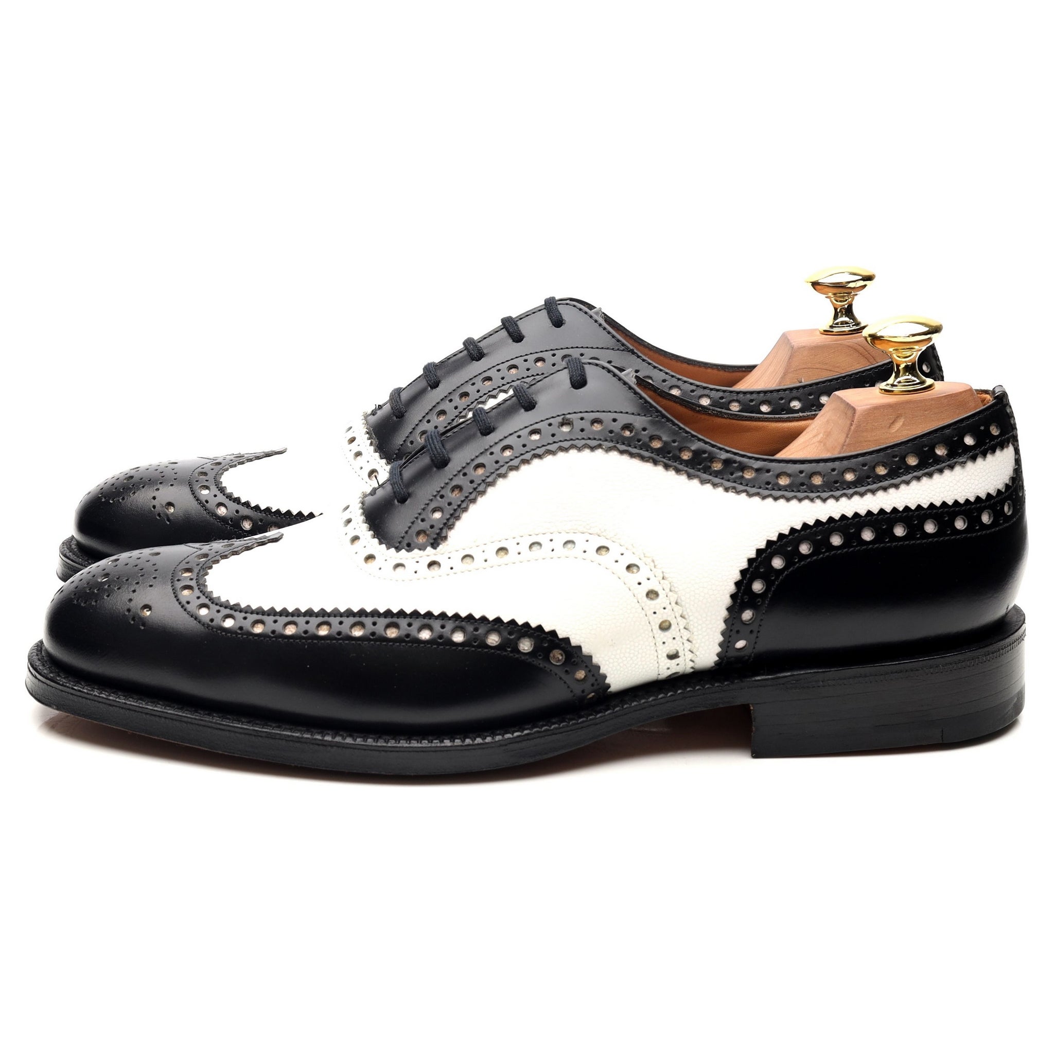 Church's Barlow derby cuir noir blanc UK 8