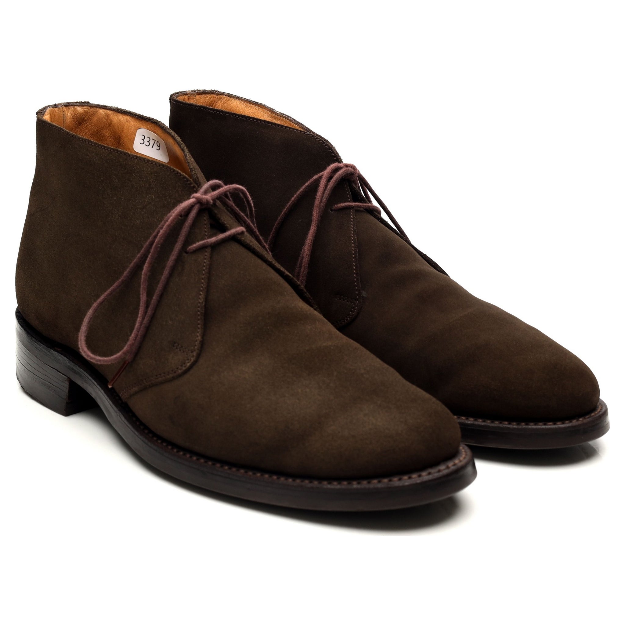 Barker bottines chukka daim vert olive UK 8,5