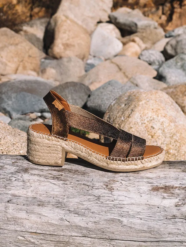 Toni Pons Dama espadrille talon 5,5 cm métallisé
