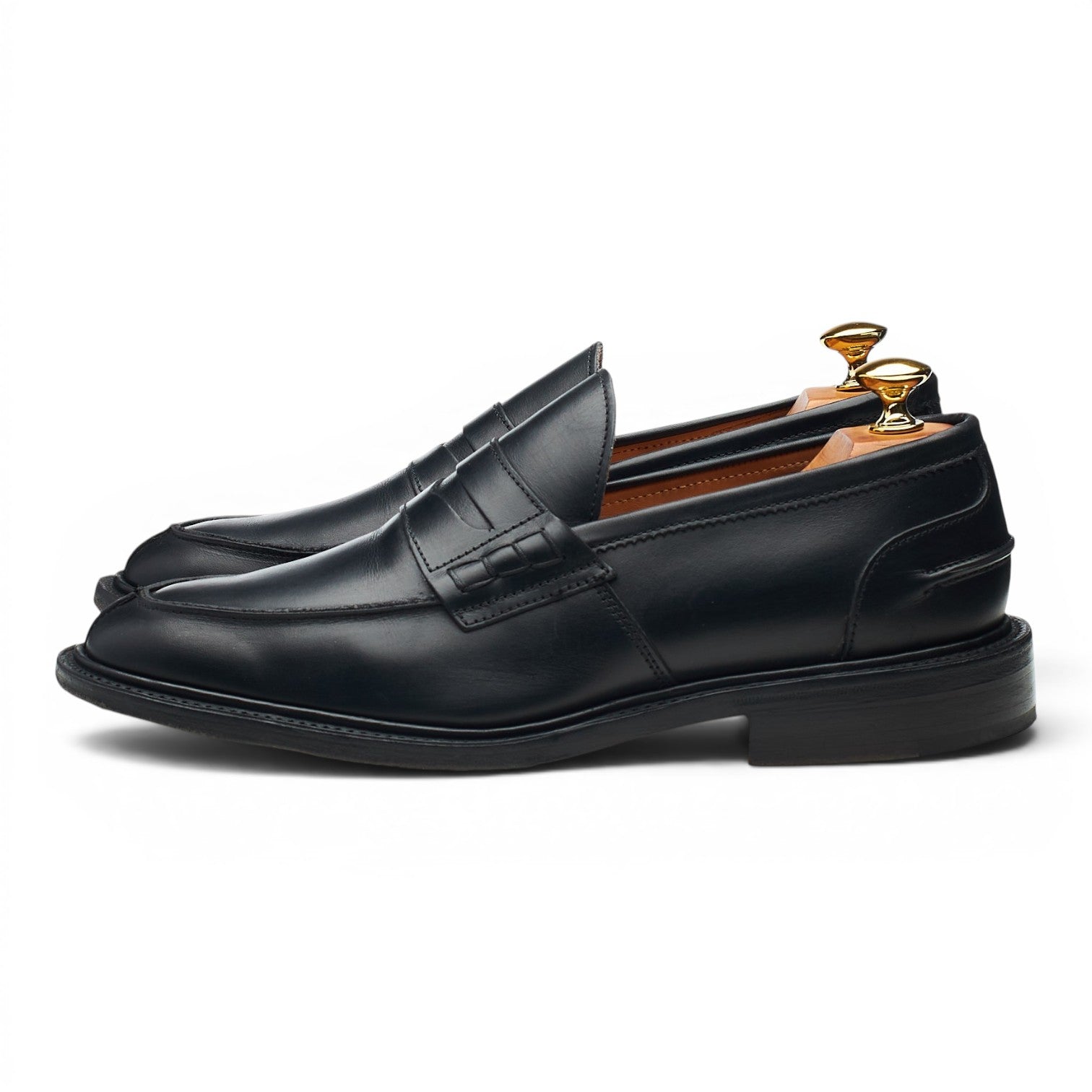 Tricker's James mocassins cuir noir UK 7 semelle cuir
