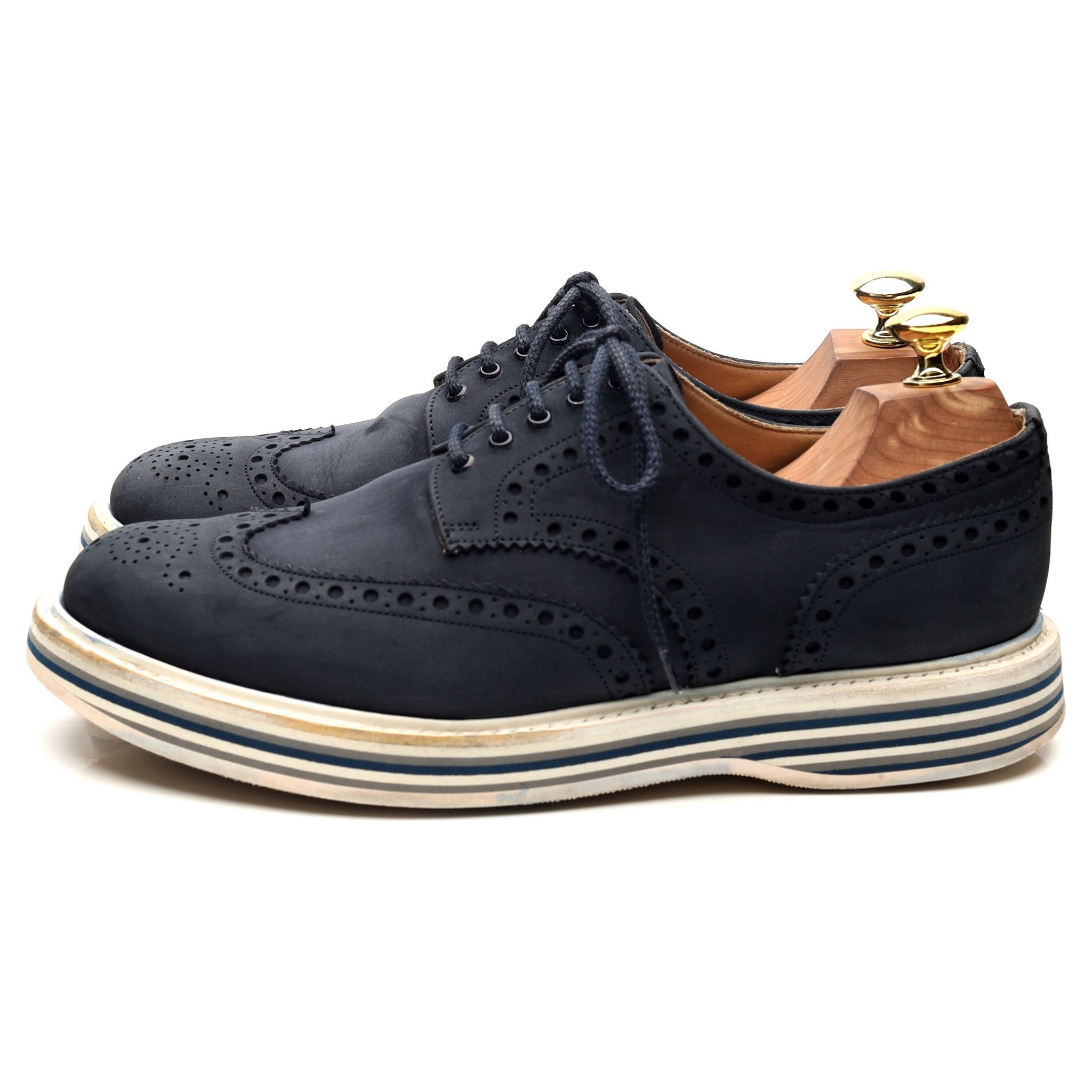 Church's Naburn 3 derby nubuck bleu pointure 7,5