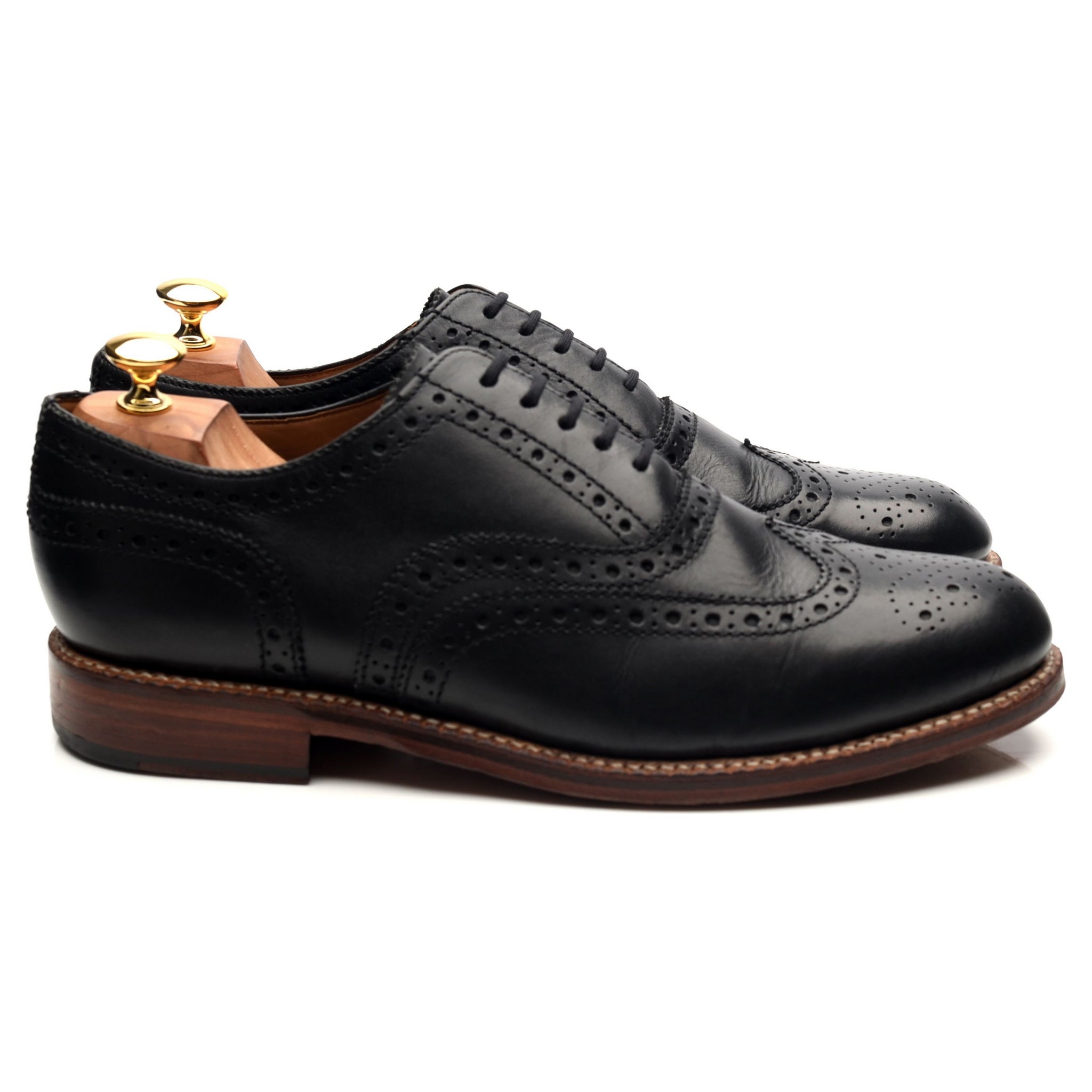 Grenson Angus richelieu brogue cuir noir UK 10