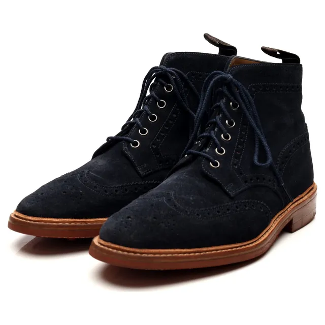 Loake 1880 Winchester boots suède bleu marine UK 7