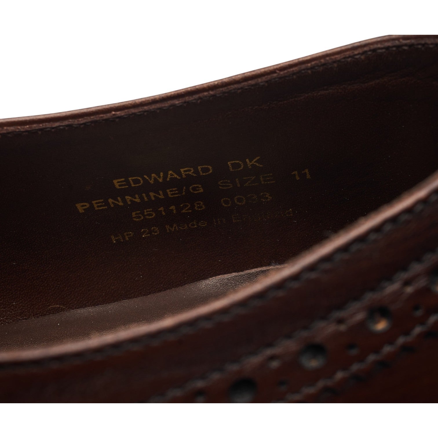 Loake 1880 Edward richelieu cuir marron UK 11