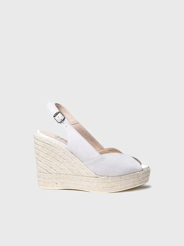 Toni Pons Poppy espadrilles compensées blanc mariée