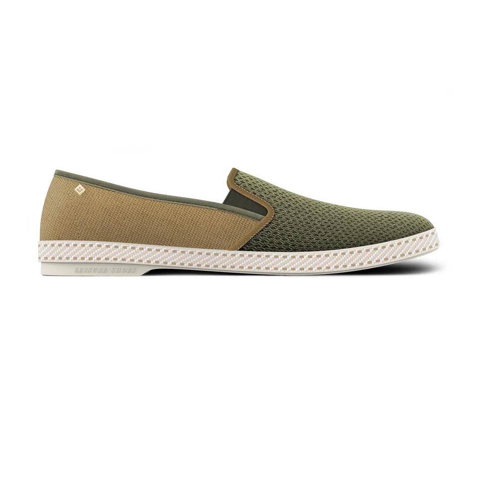 Rivieras Classic Match Kaki espadrilles kaki toile sable