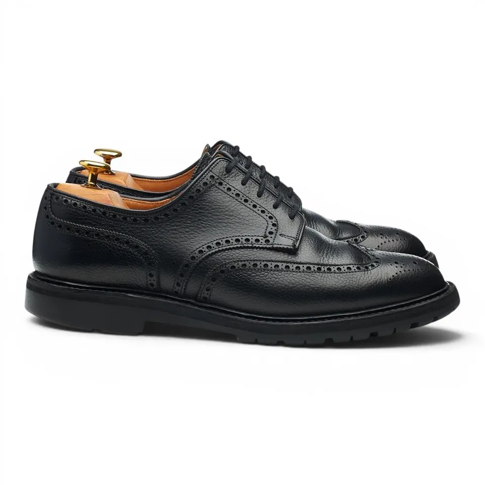 Crockett & Jones Pembroke derby cuir grainé noir UK 8
