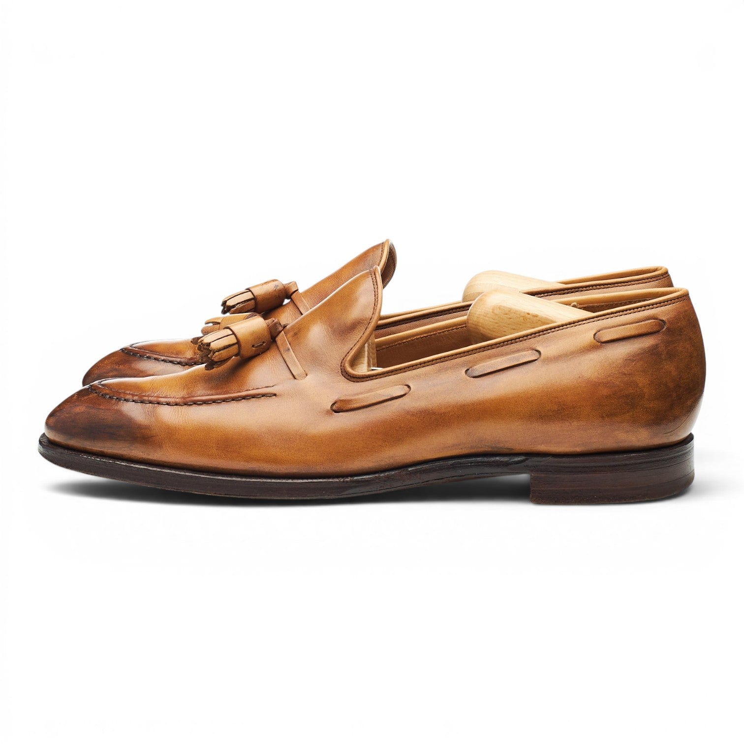 George Cleverley Aidan mocassins pompons marron 7 UK