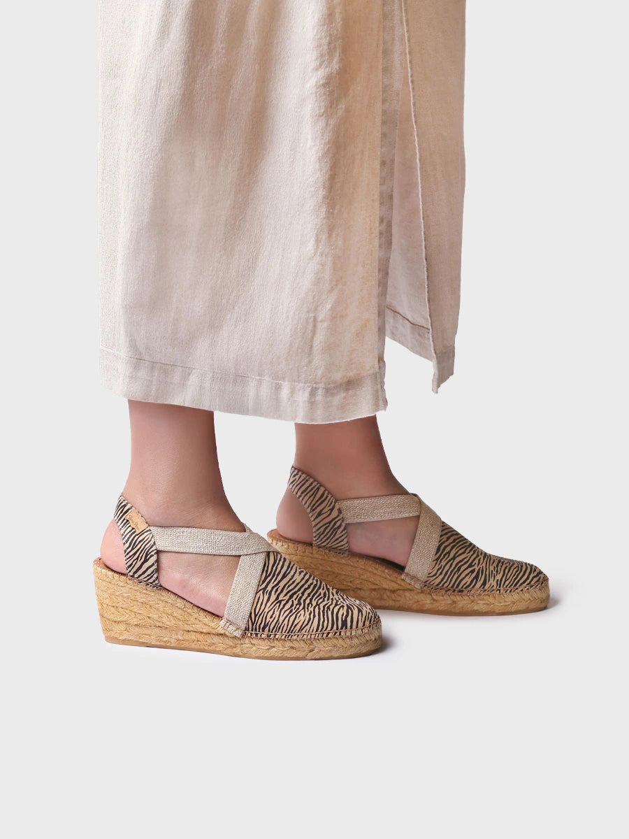 Toni Pons Terra-ZB espadrilles compensées zèbre