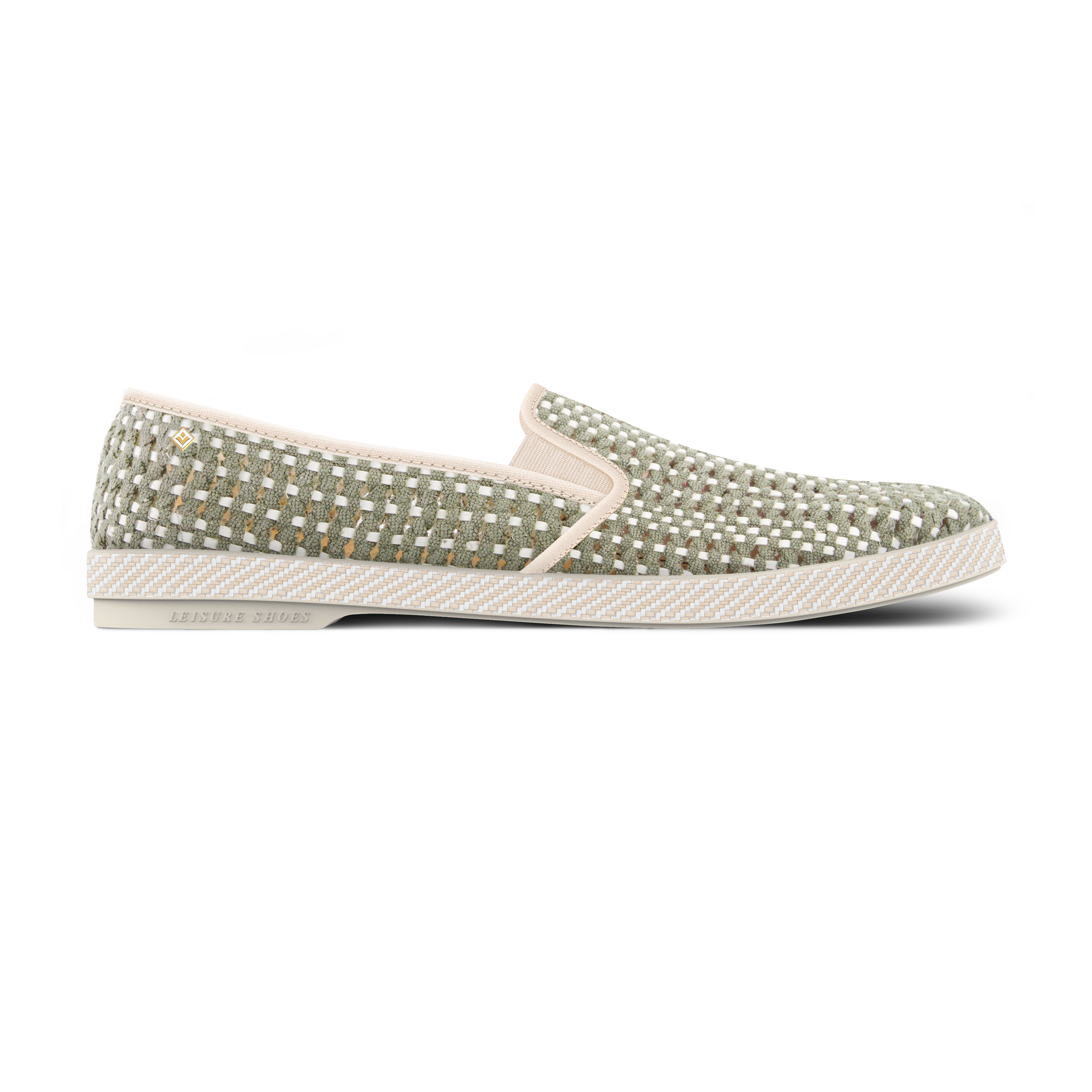 Rivieras Classic Roma espadrilles kaki tissé ajouré