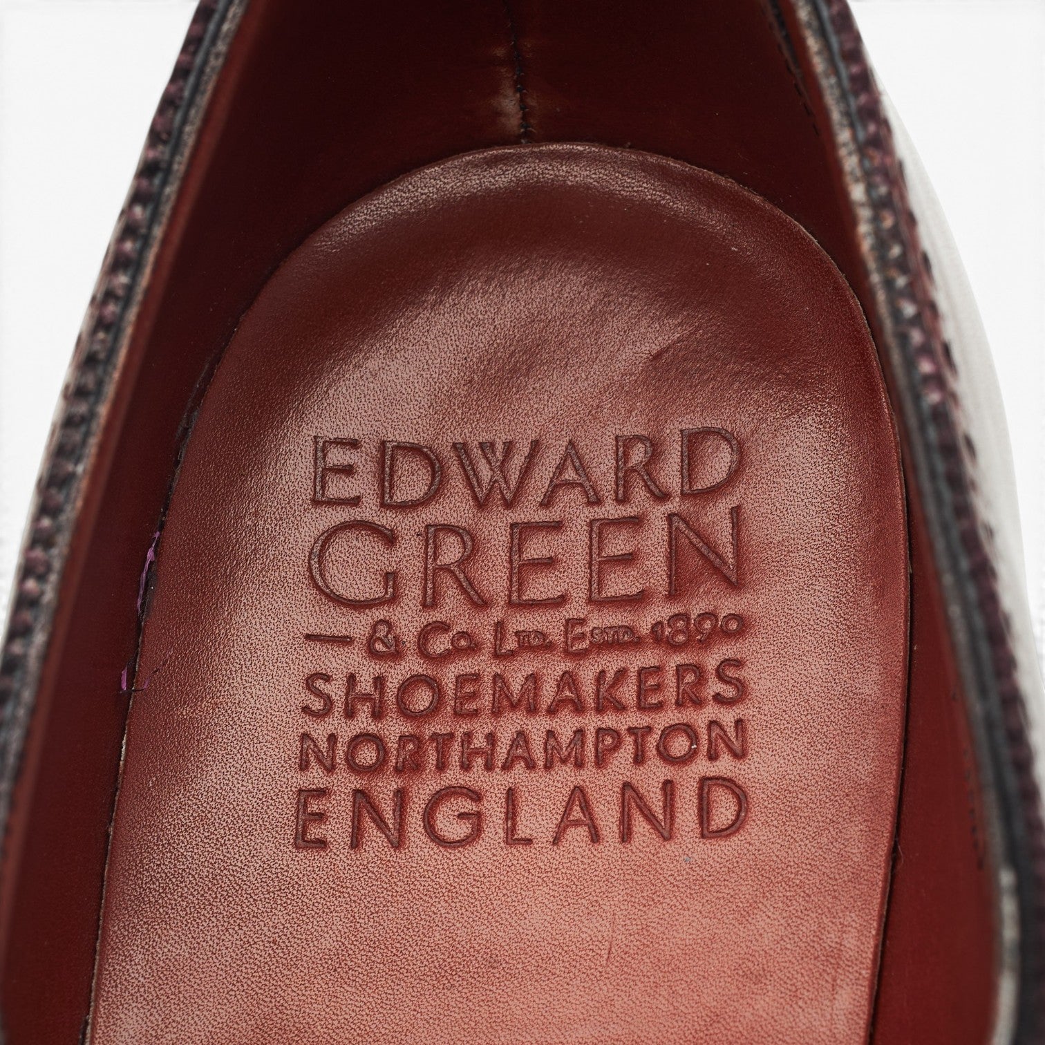 Edward Green Walcot oxford cuir bordeaux UK 9.5