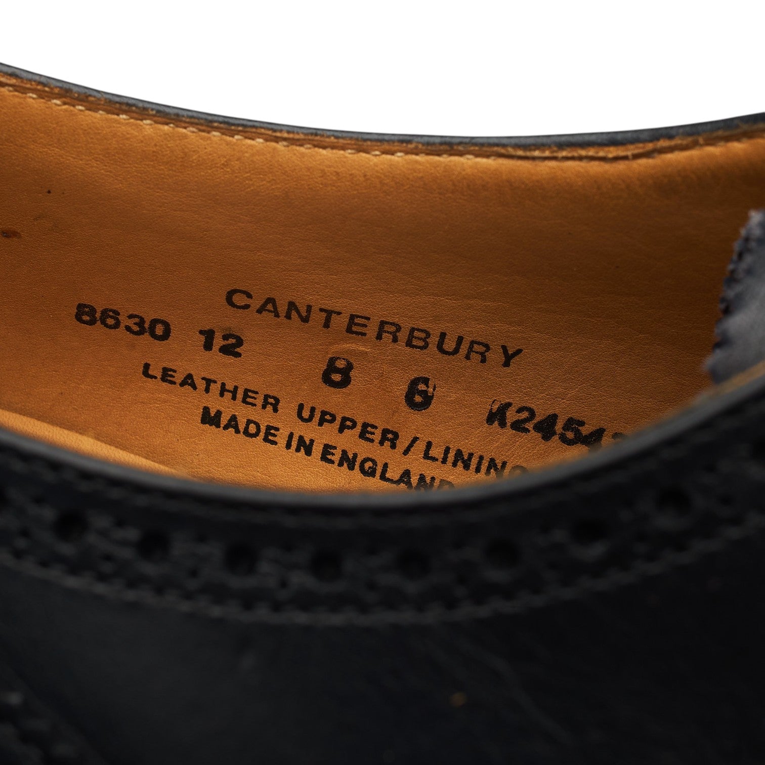 Crockett & Jones Canterbury richelieu cuir noir UK 8