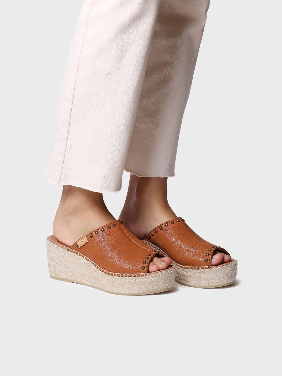 Toni Pons Modena mule cuir compensee clous