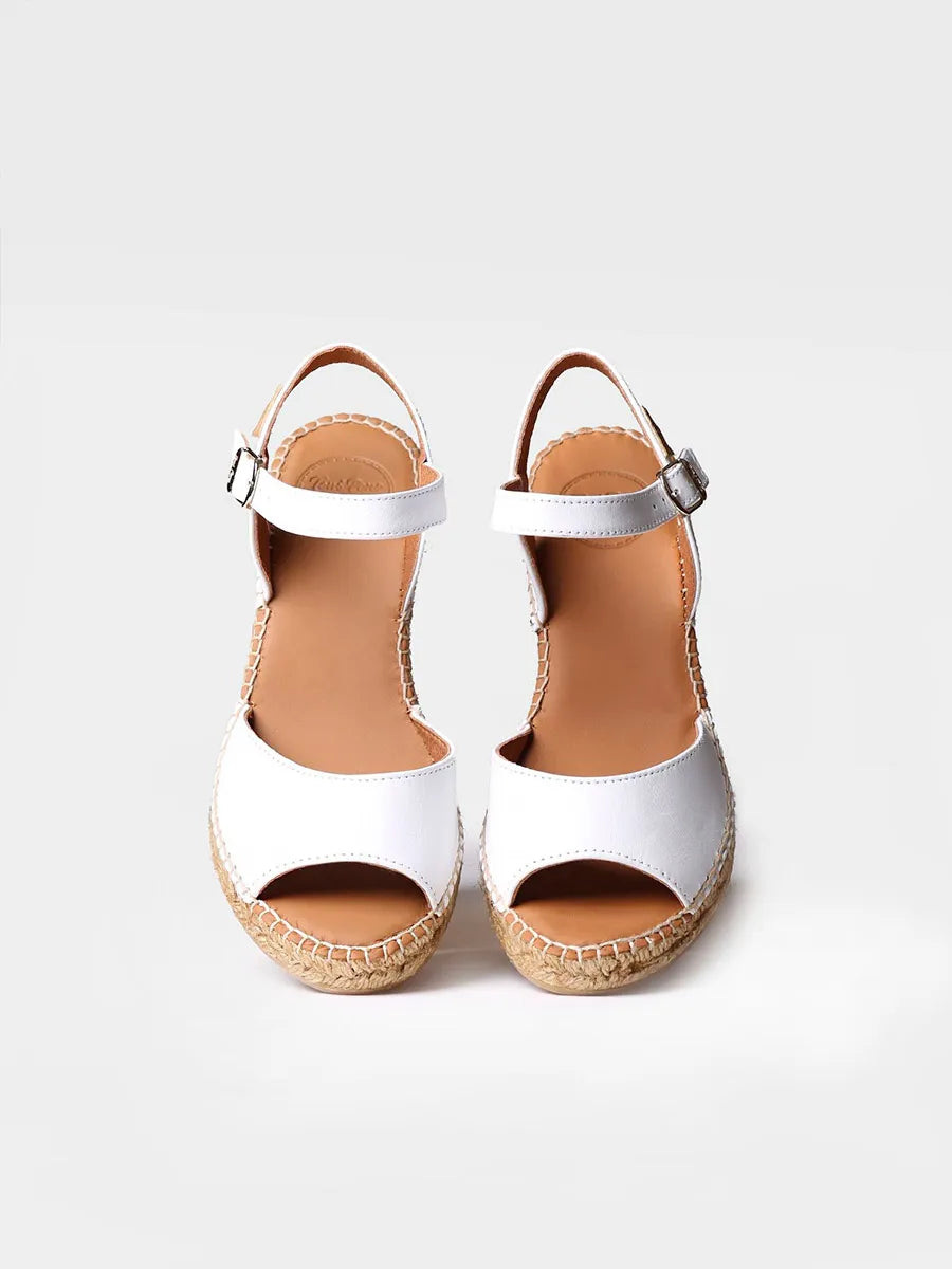 Toni Pons Sia-P espadrilles compensées cuir blanc