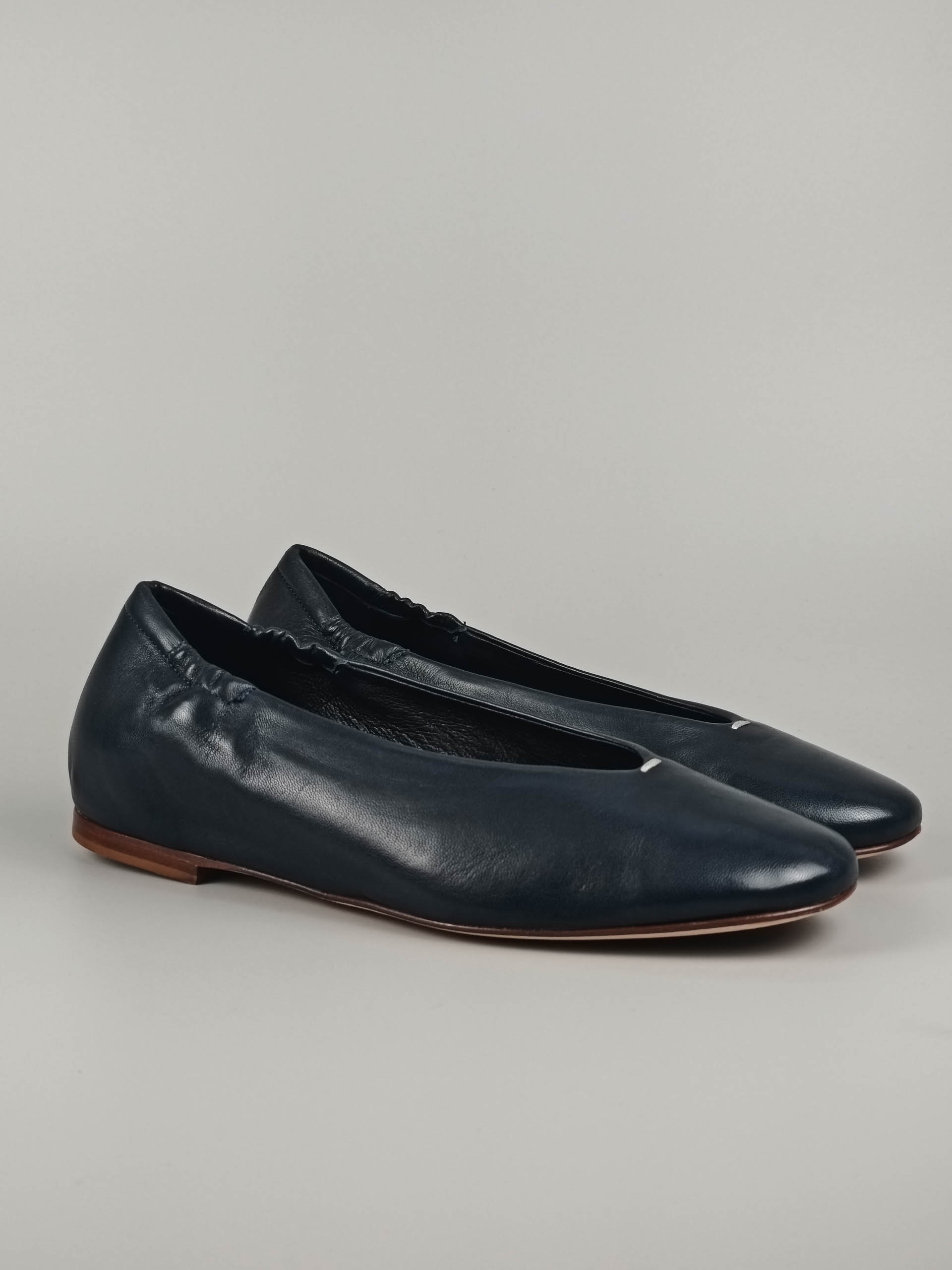 Lorena Paggi Glove ballerines cuir bleu
