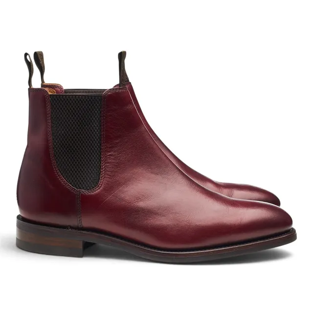 Loake 1880 Chatsworth boots chelsea cuir bordeaux UK 9