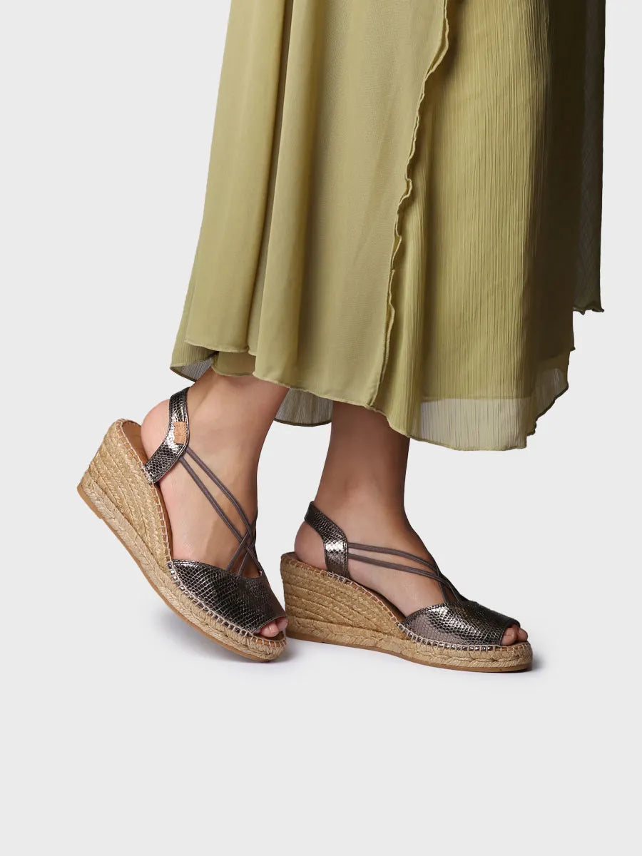 Toni Pons Sabina-CA espadrille compensée cuir femme