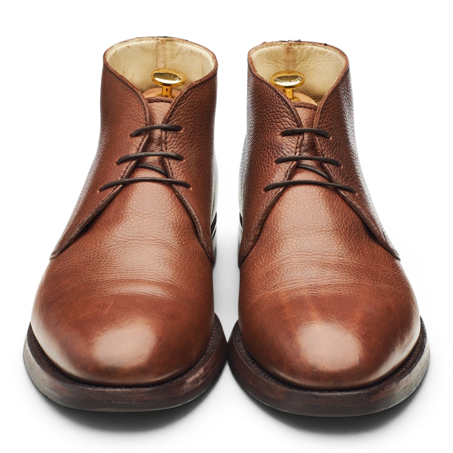 Barker Orkney bottines chukka cuir grainé marron UK 9.5