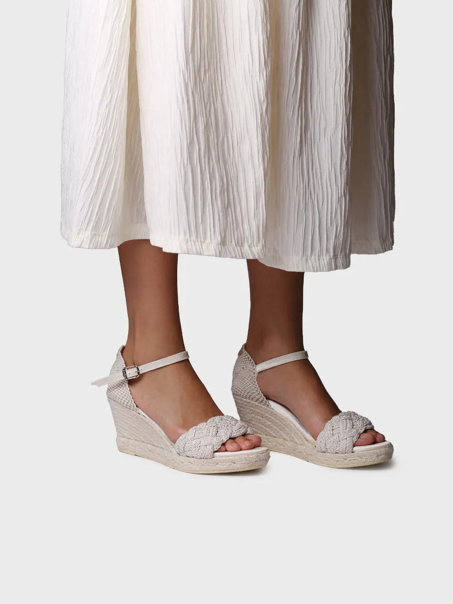Toni Pons Castres espadrilles mariée satin talon 7 cm