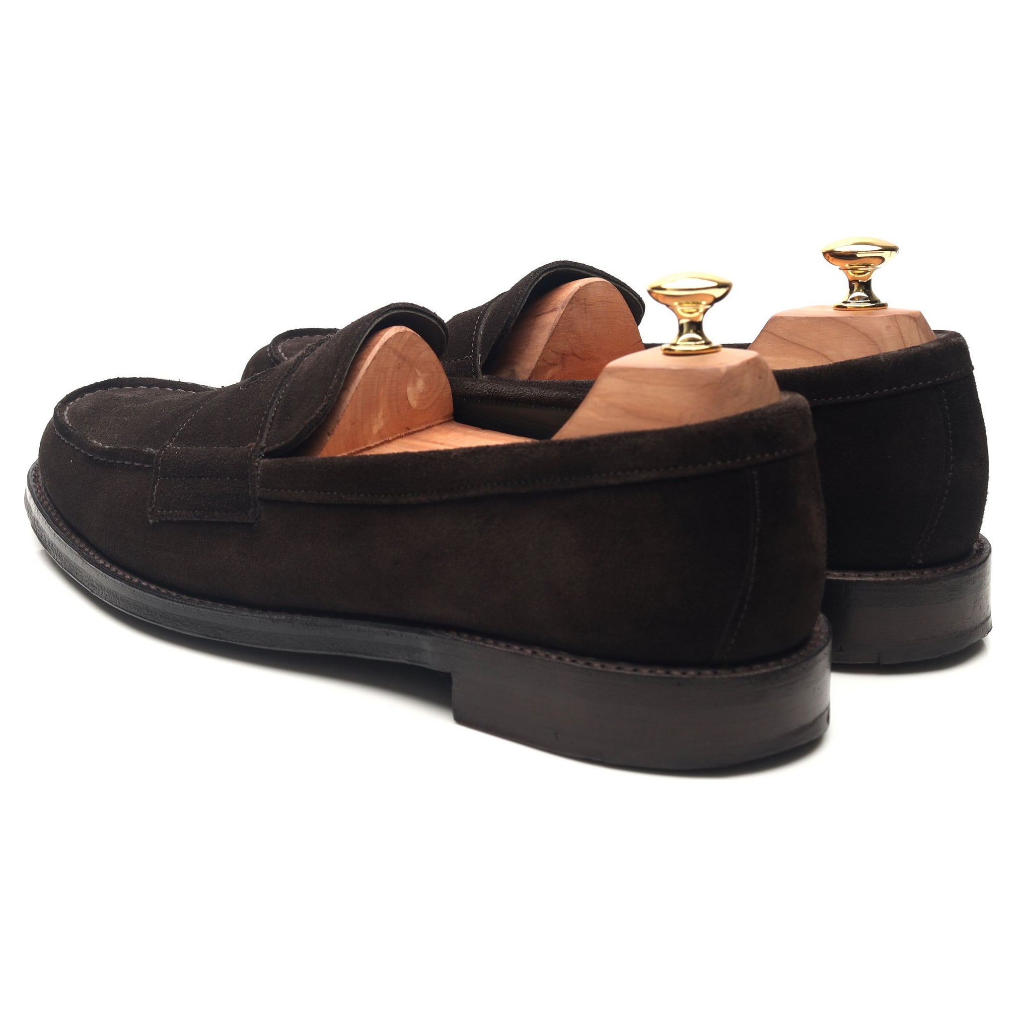 Drake's Charles mocassin daim marron UK 10