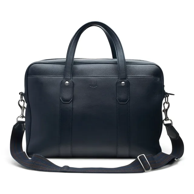 Dunhill Hampstead porte-documents cuir bleu marine