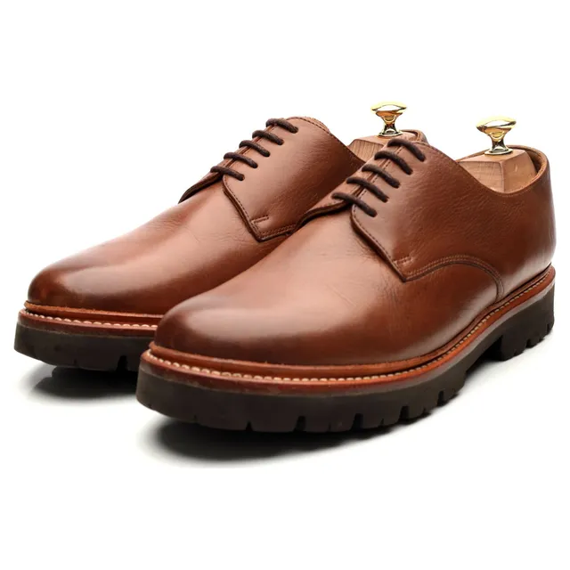 Grenson Curt derby cuir marron grainé pointure UK 8