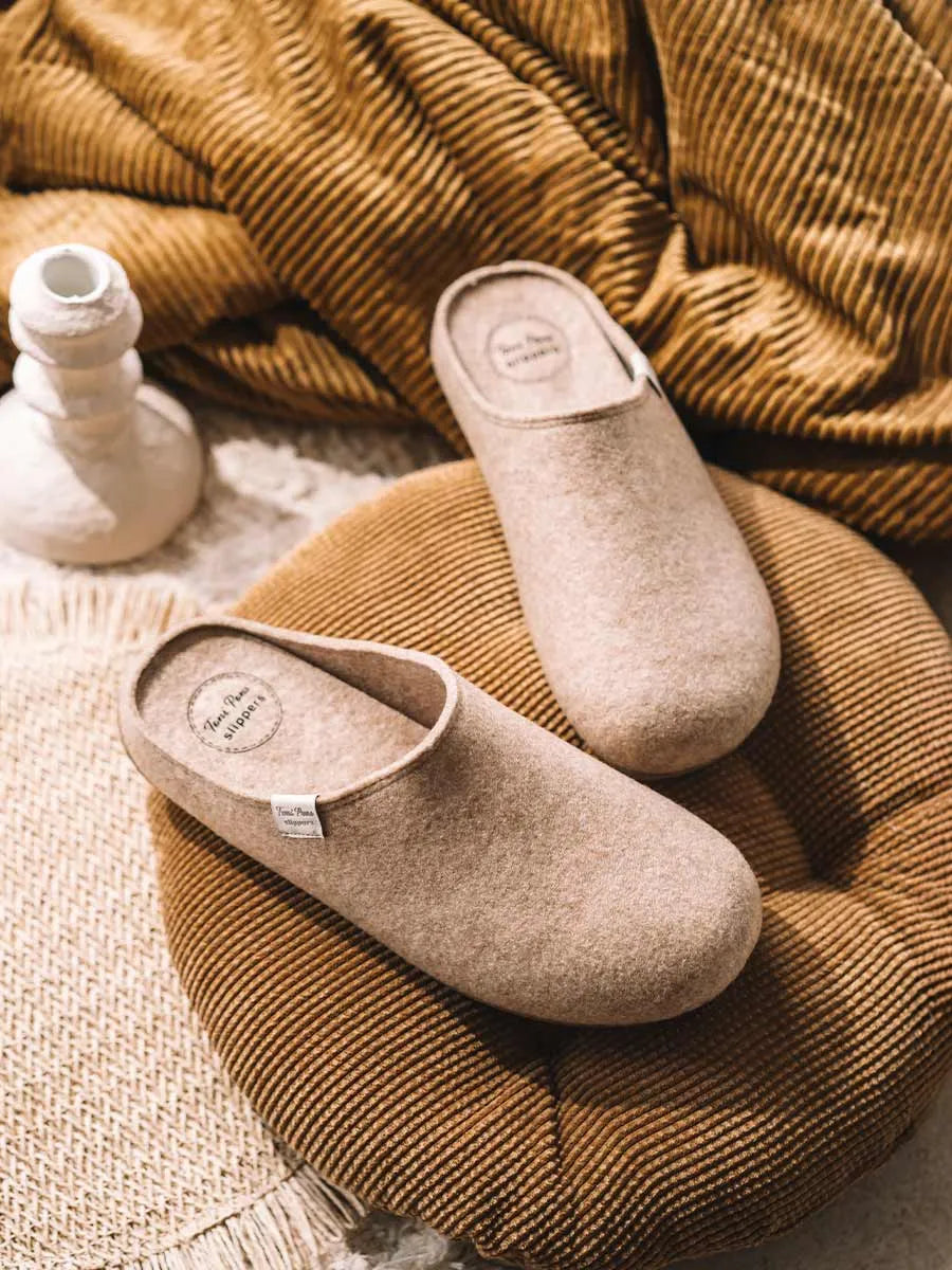 Toni Pons Neo-FR chausson homme feutre recyclé beige