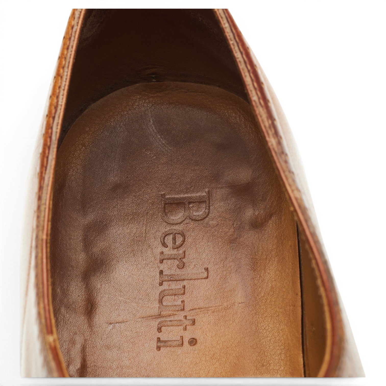 Berluti richelieu cuir patiné marron UK 8,5