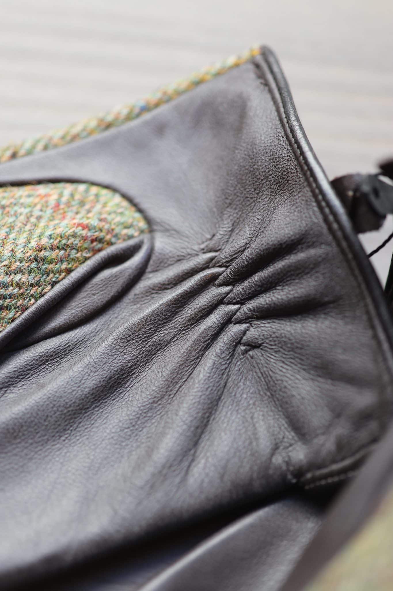 Malfroid Harris Tweed gants cuir et laine