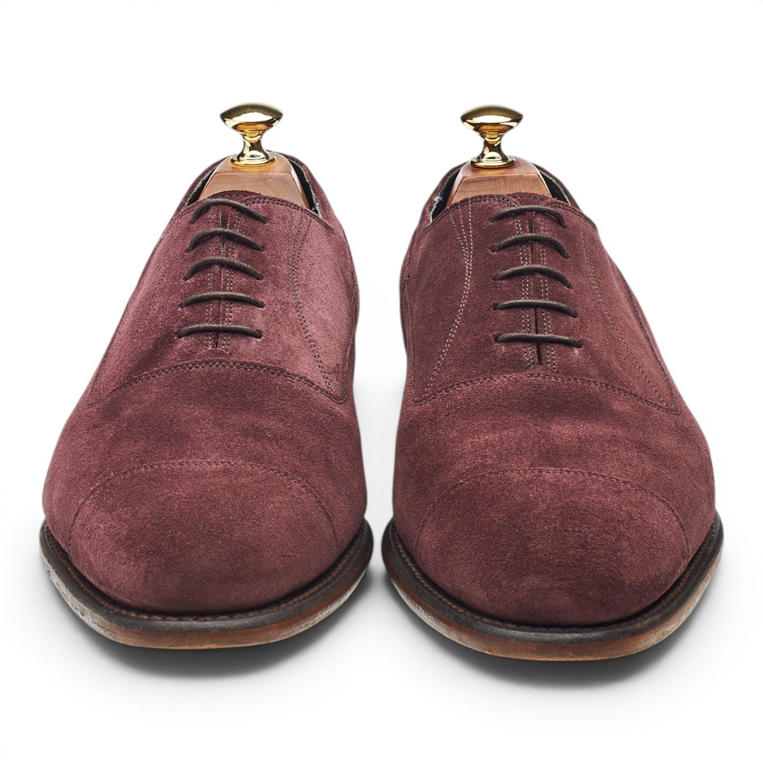 Gieves & Hawkes oxford daim bordeaux UK 9