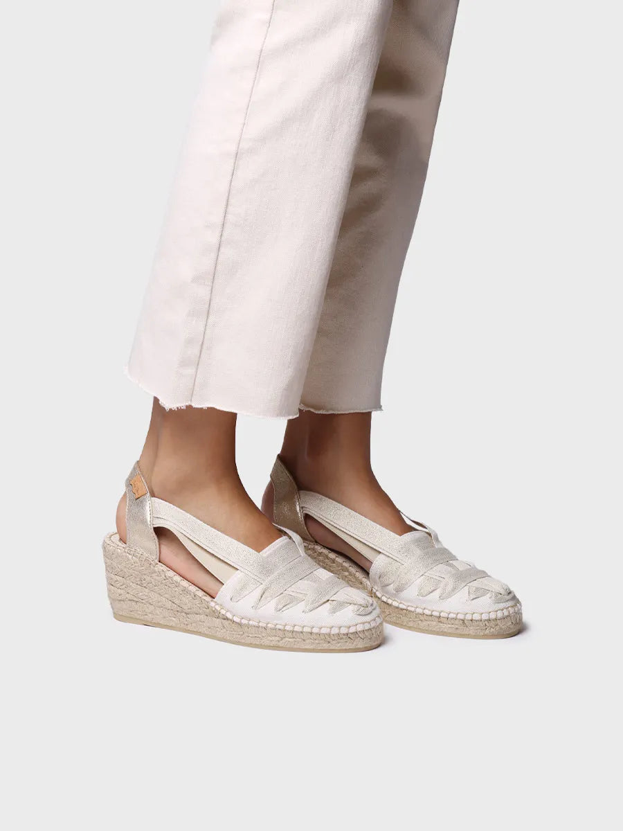 Toni Pons Tracy-CZ espadrilles compensées écru