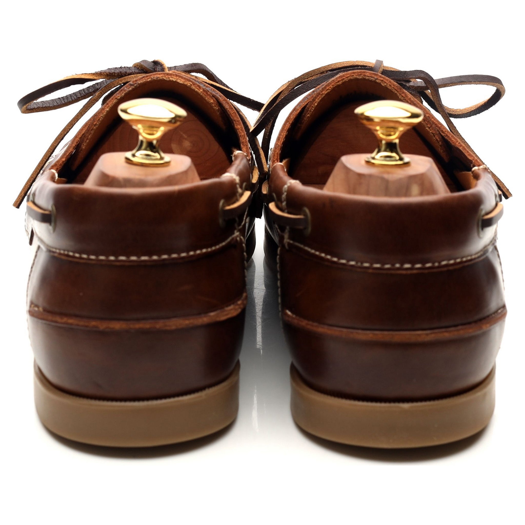 Duke + Dexter Hardy chaussures bateau cuir marron UK 10