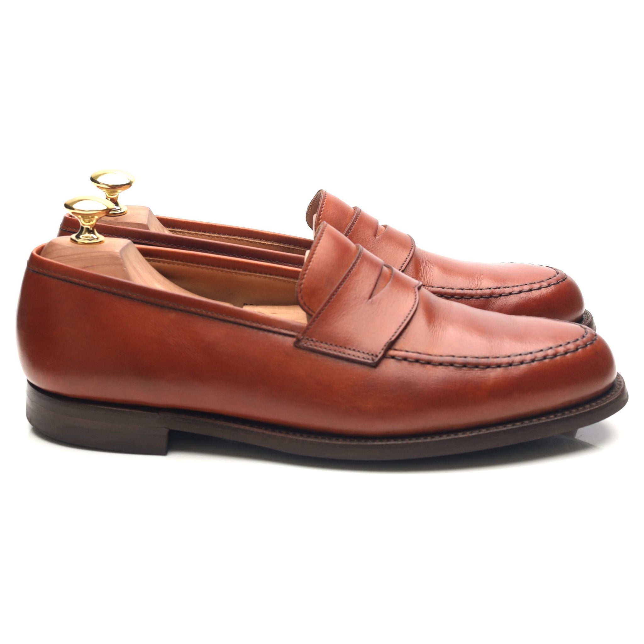 Crockett & Jones Boston mocassins marron cuir pointure 8.5