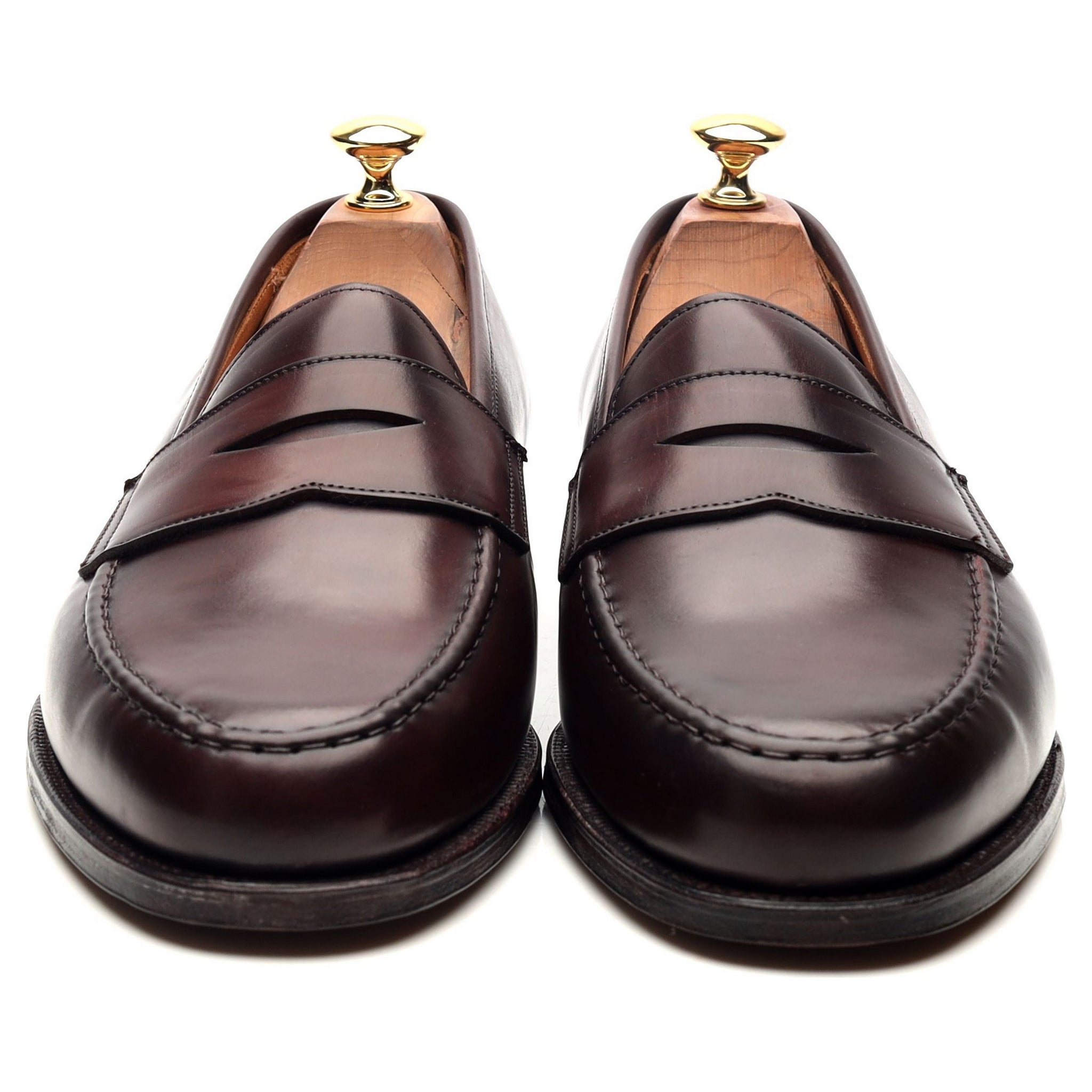 Crockett & Jones Boston mocassin cuir bordeaux UK 9,5