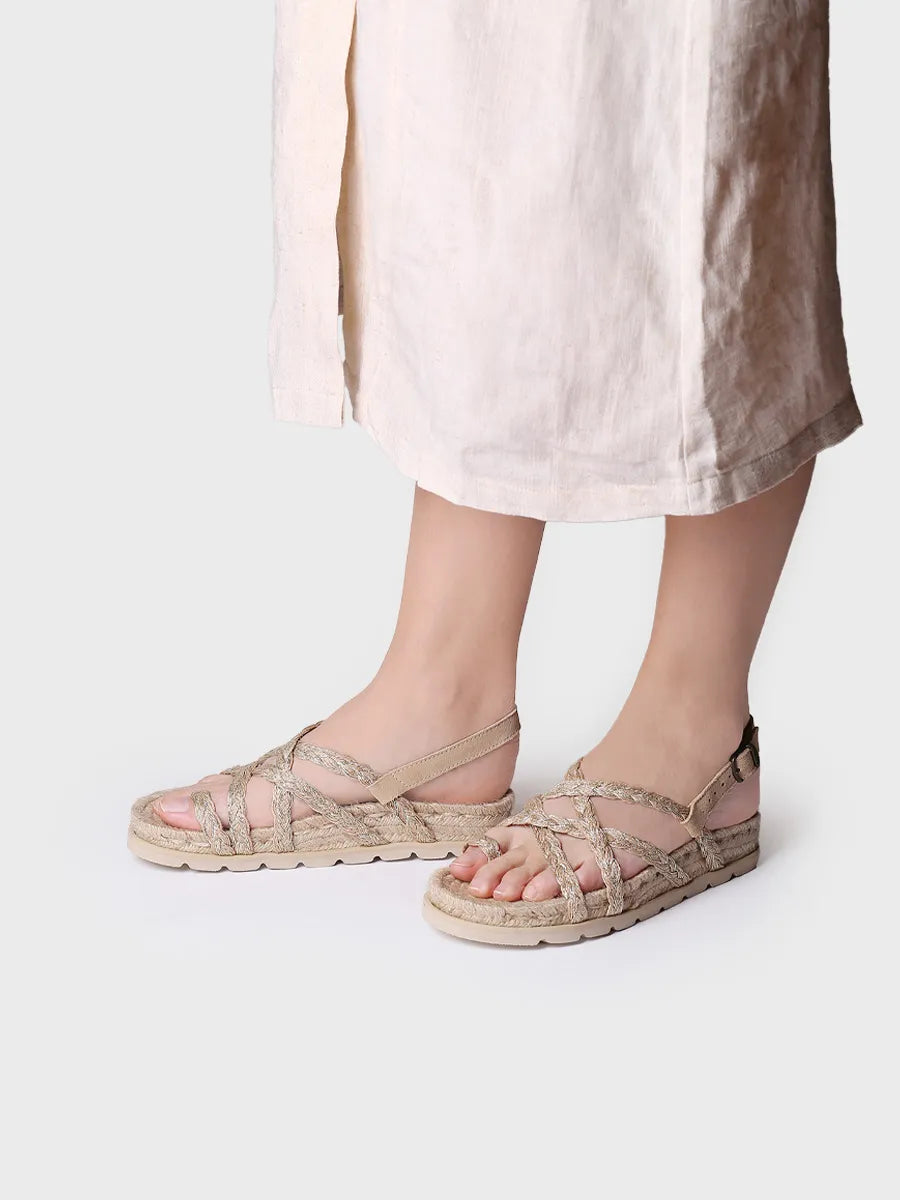 Toni Pons Daisy-PH sandale plate jute naturel