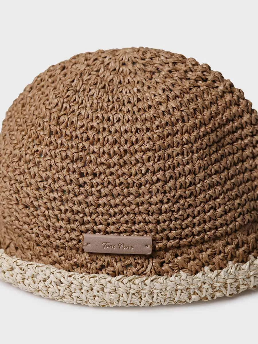 Toni Pons Sandra chapeau papier crochet naturel vegan