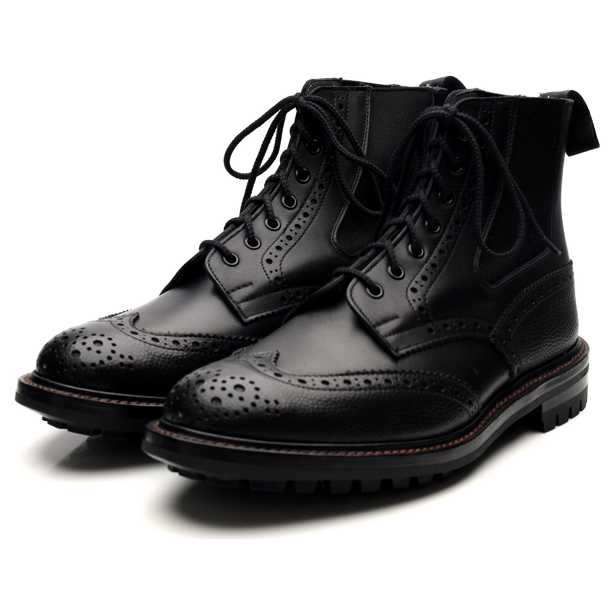 Tricker's Ellis boots cuir noir grainé UK 9