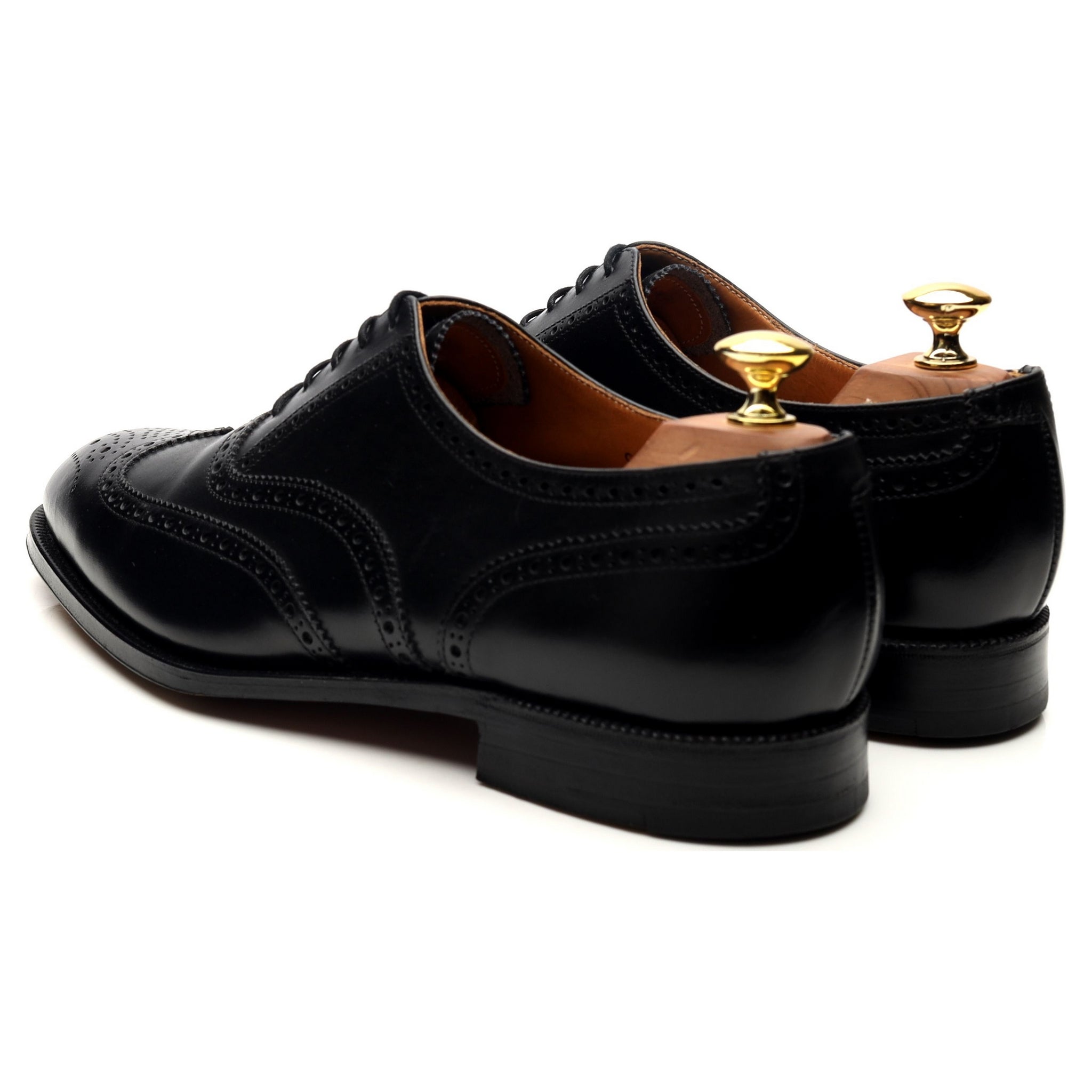 Crockett & Jones Canterbury richelieu brogue cuir noir 8,5