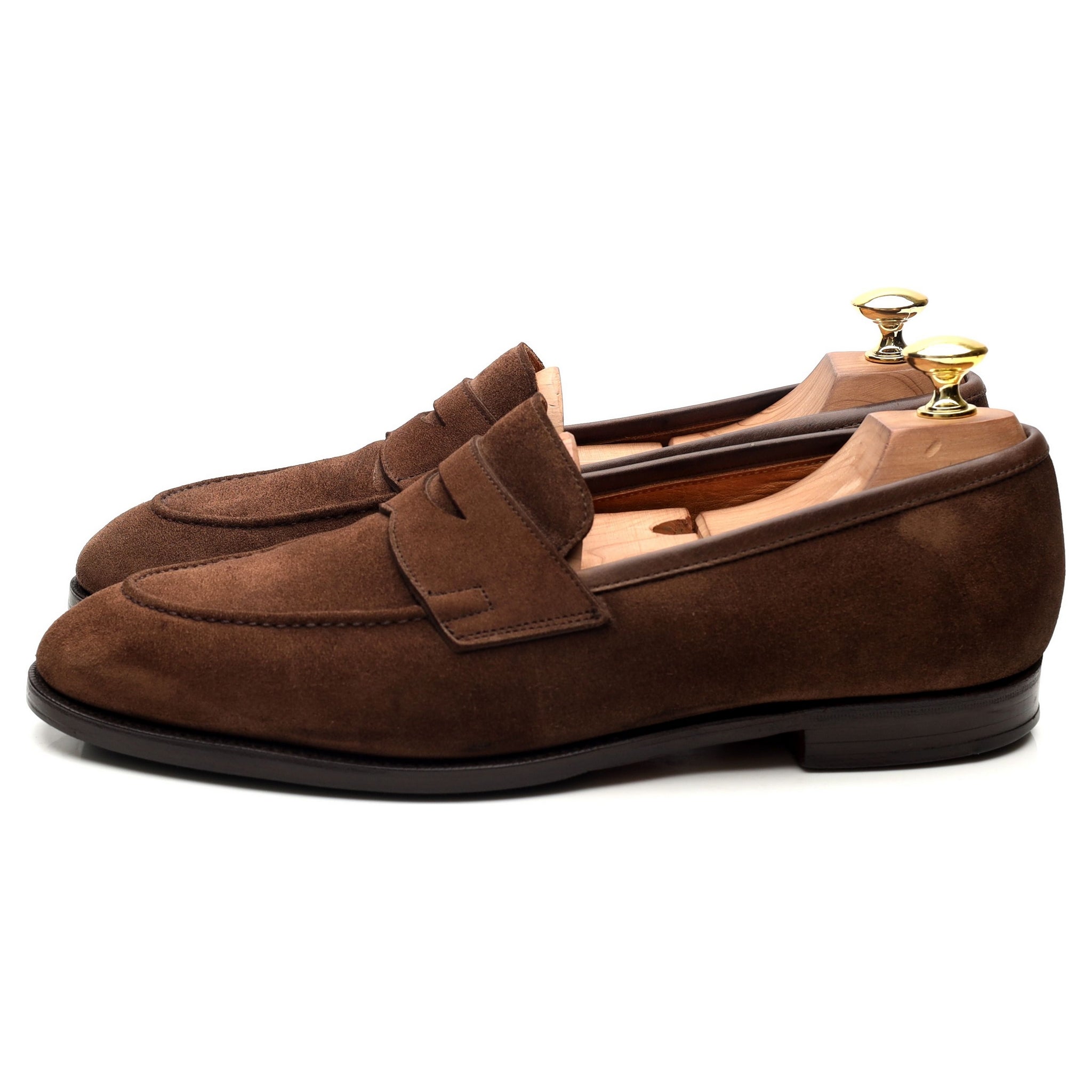 Ralph Lauren mocassins penny daim marron UK 8